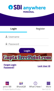 Enter username and password for login