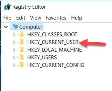 HKEY_CURRENT_USER First Step